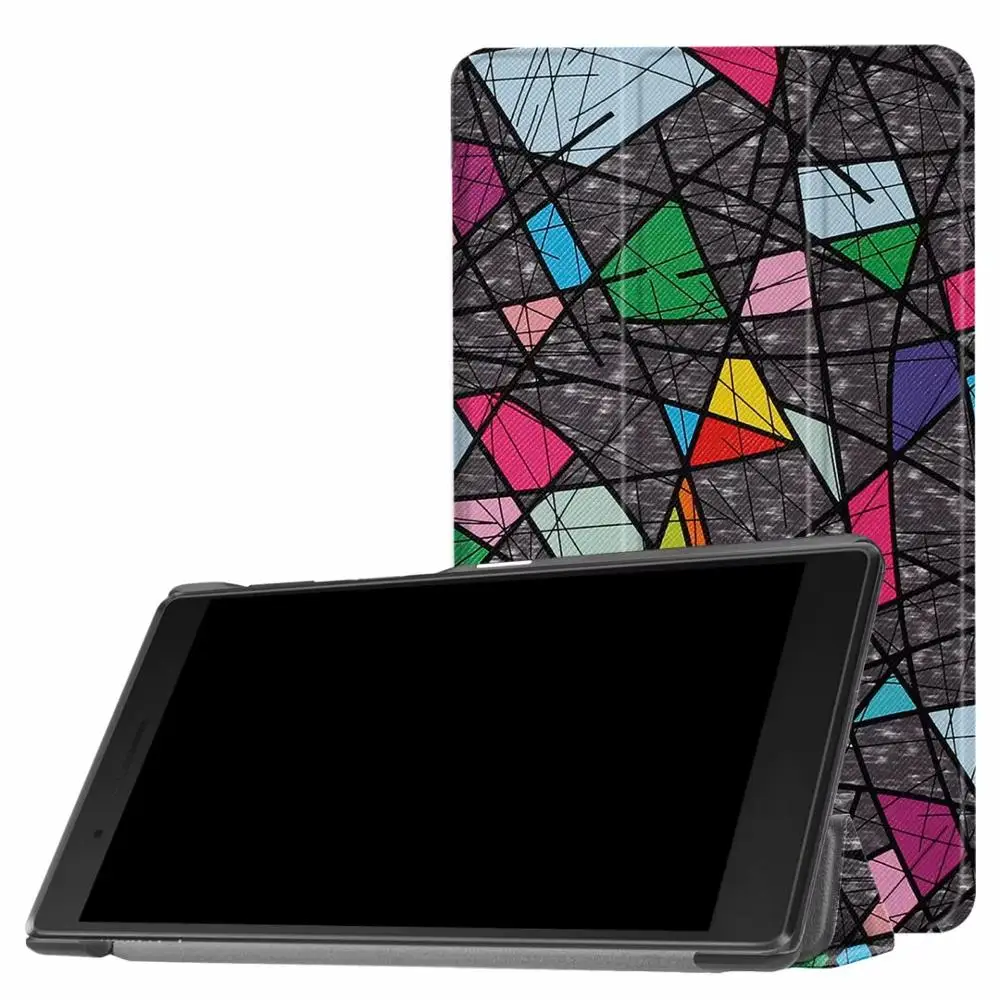 Чехол для lenovo tab 7 эфирные TB-7304F/I/X Funda подставка для планшета защитная Tab7 эфирные 7304F 7304I 7304 чехол флип+ ручка - Цвет: Розовый