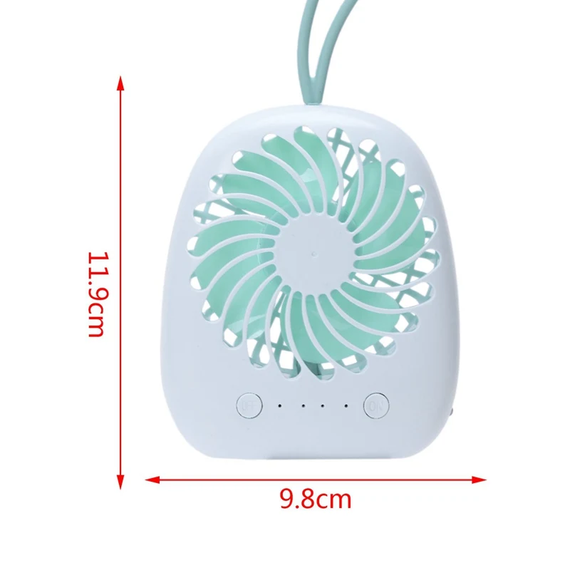 Вертикальный с шнурком светодиодный свет мини портативный маленький вентилятор зарядка Usb портативный вентилятор-зеленый