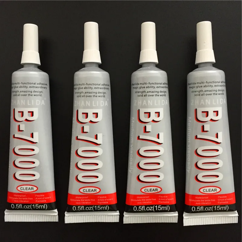 

10PCS/LOT 15ml B-7000 Multi Purpose Glue Adhesive Epoxy Resin Diy Crafts Glass Touch Screen Cell Phone Super Glue B7000 Nail Gel