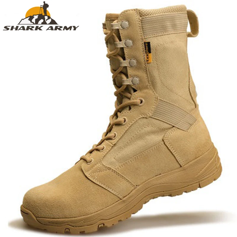 2019 Outdoor Hiking Shoes Men's Desert High-top Military Tactical Boots Men Combat Army Boots Militares Sapatos Masculino