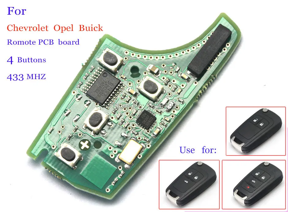 Авто Chevlote дистанционный ключ для автомобиля(3+ 1) 4 кнопки ID46 чип 433 МГц