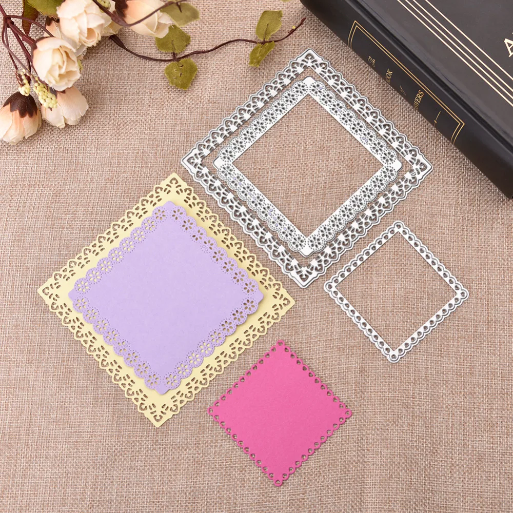 

Square Frame Metal Steel Cutting Dies Stencils for Scrapbooking Paper Card Making Decor DIY Craft New 2019 stencils stamps