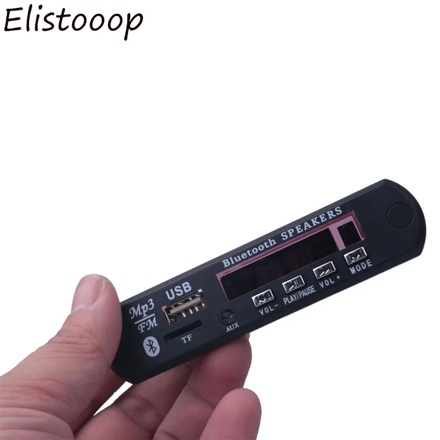 Elistoooop Bluetooth беспроводной Bluetooth 12 в MP3 плеер WMA декодер доска аудио модуль USB TF радио для автомобиля аксессуары