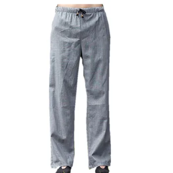 

Hot Sale Chinese Men's Kung Fu Trousers Cotton Linen Kung Fu Pant Tai Chi Pants Wu Shu Pants Size M L XL XXL XXXL W44