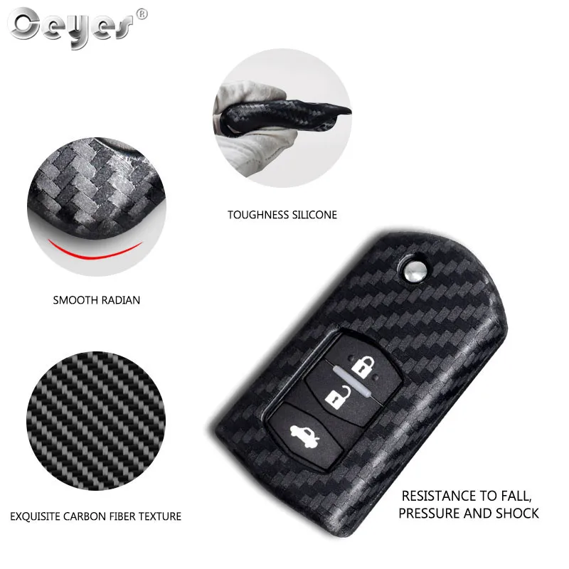 Carbon fiber key cover for MAZDA (2)