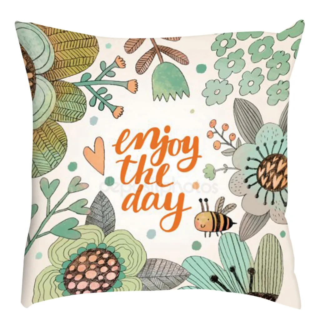 

Pillow Case Sofa Car Waist Throw Cushion Cover Home Decoration cover pillowcase capa de almofadas Pillow Holder Cover dropship