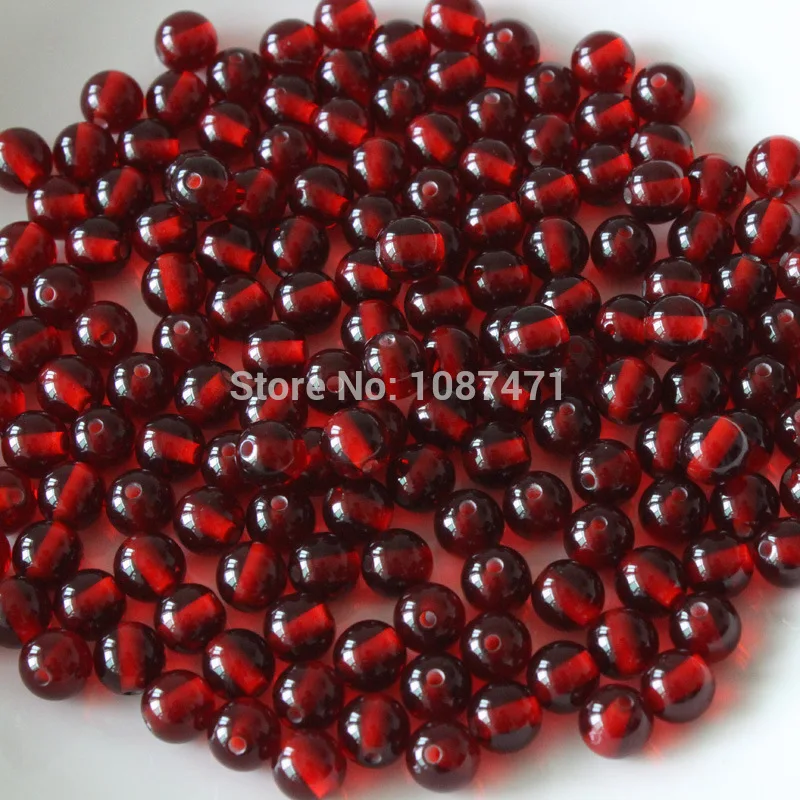 200pcs 6mm Factory direct high imitation blood beads Resin bead DIY