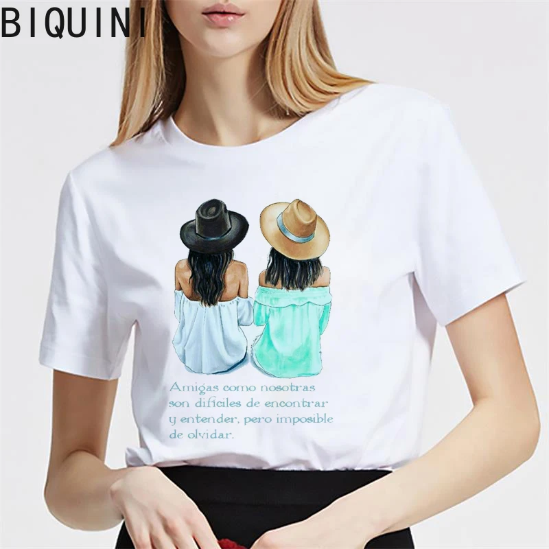 Лучшая футболка для друзей женская летняя с коротким рукавом Sister Bff топ 100% хлопок