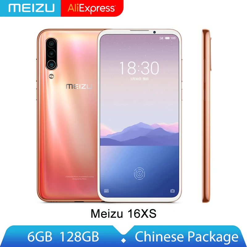 Оригинал Meizu 16XS 16 XS 6 ГБ 128 Snapdragon 675 смартфон 2 дюймов четыре ядра 48 МП тройная камера
