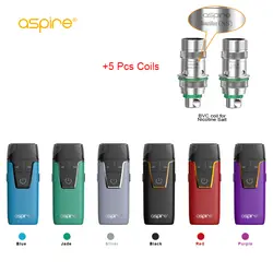 100% натуральная Aspire Nautilus AIO Pod Комплект + 5 шт. Aspire Nautilus AIO катушка 1,8 Ом Замена Vape для Nautilus Salt AIO Kit