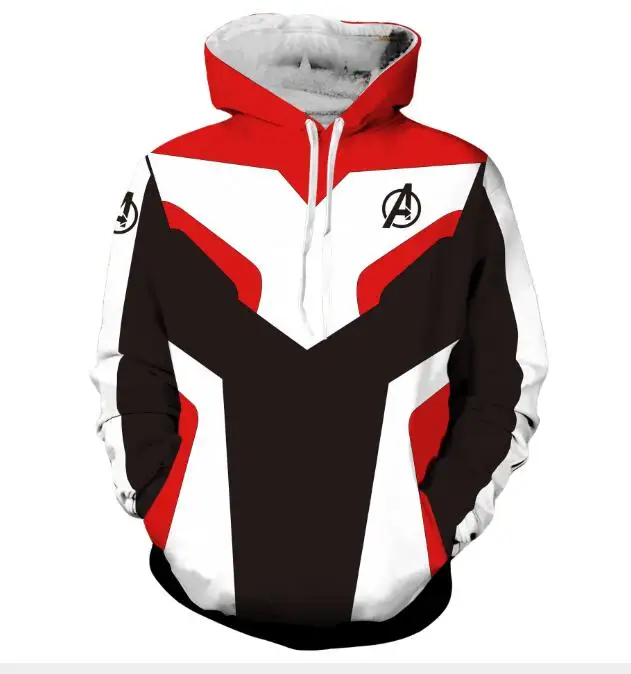 Avengers Endgame Hoodies Cosplay Quantum Realm Costumes Sweatshirt Jacket Captain Marvel Tech Hooded Superhero Captain America
