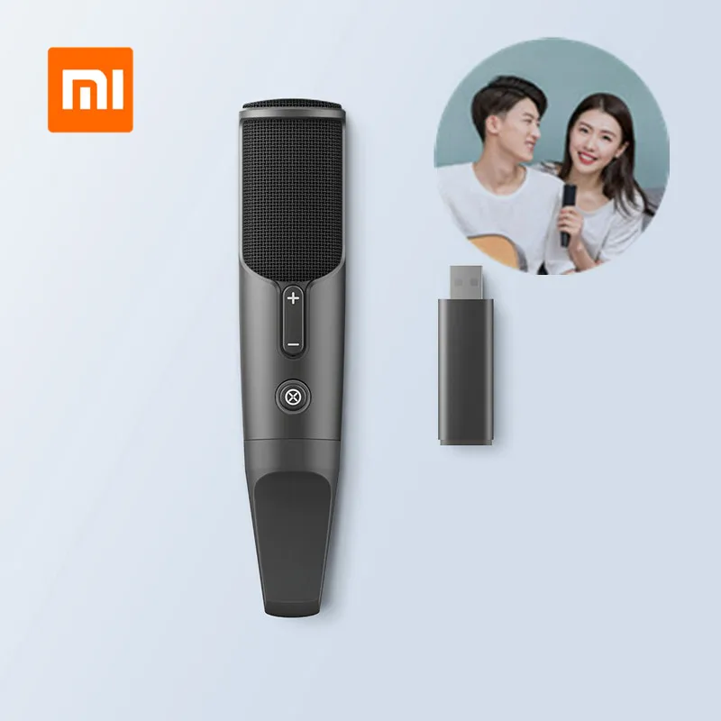 

Xiaomi JUNLIN Intelligent Wireless Microphone Singing Recording Monitoring Condenser Microphone for TV karaoke Mobile Phone