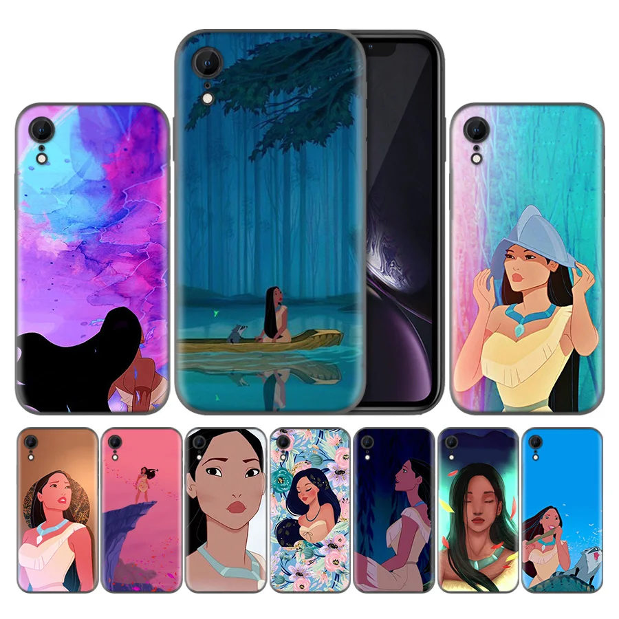 

TPU Silicon Bag Cover For Apple iPhone 7 7S 8 Plus X XS Max XR 5 5s SE 6 6s Luxury ipone Cases Capa Pocahontas