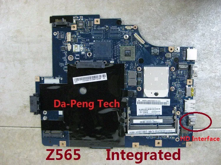 LA-5754P материнская плата для ноутбука lenovo Z565(интерфейс HD) интегрированная DDR3 полный тест высокое качество