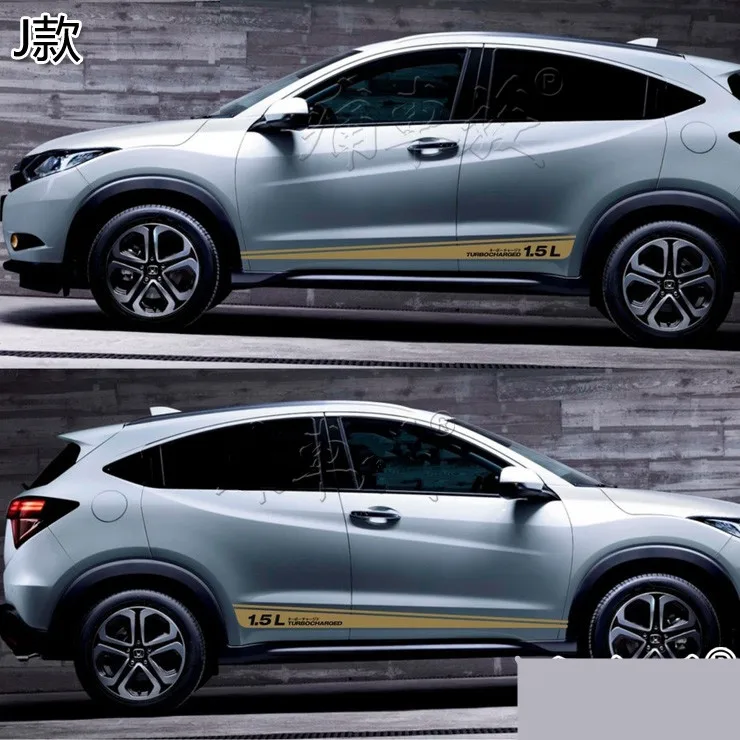 Наклейка на юбку для Honda Vezel XRV HRV BA063|sticker for honda|for hondacar line sticker |