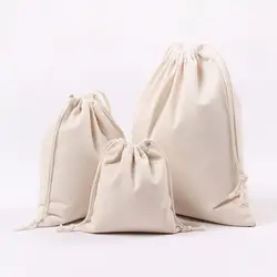 Женские однотонные Белый Шнурок Сумка саржа холст дамы хозяйственная сумка для хранения пакет подарочный пакет 3 размера качество Bolsa де praia