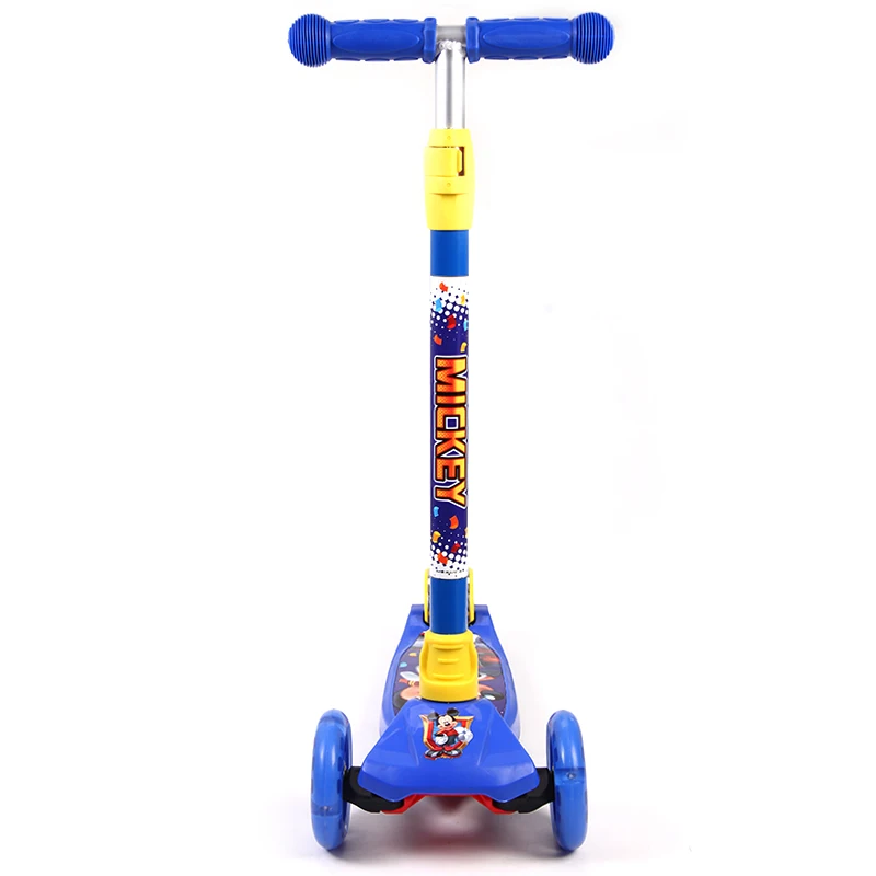 Disney Mickey aluminium folding kickboard scooter for children foot 3 wheel kick scooter kids (5)
