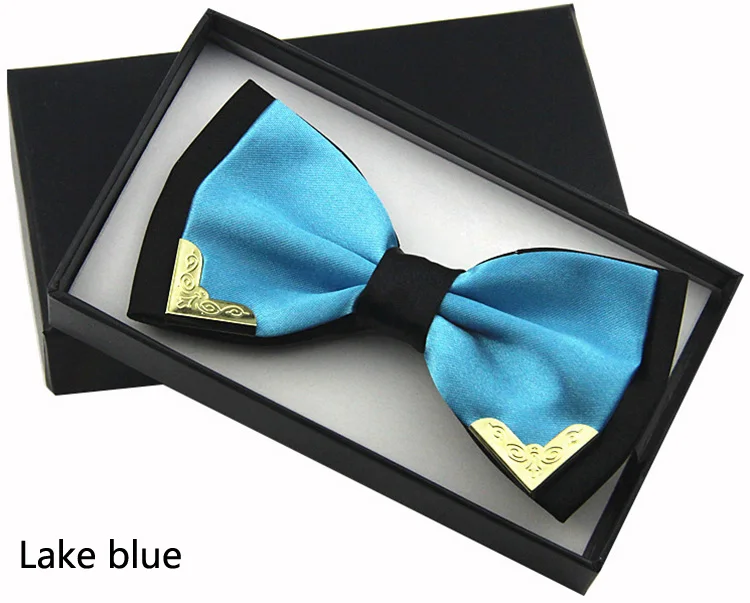 Jbersee роскошный бутик Модные металлические галстуки-бабочки для мужчин и женщин Свадебная вечеринка бабочка галстук-бабочка Gravata тонкий черный галстук-платок