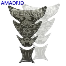 AMADFJD наклейки для автомобиля, мотоцикла, наклейки для мотоцикла, накладка на бак, демон, Череп, логотип, протектор на бак, наклейка для Harley Skull Tankpad