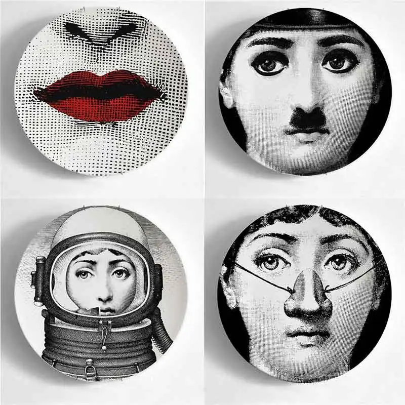 8/10 дюймов мода Милан посуда Живопись Дизайн ногтей Fornasetti тарелки тарелка Настенный декор аксессуары для дома