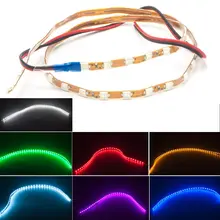 45CM 1210 Flexible Soft Tube 12V DRL Universal Car Flexible LED Eyebrow Strip Light Lamp Bar