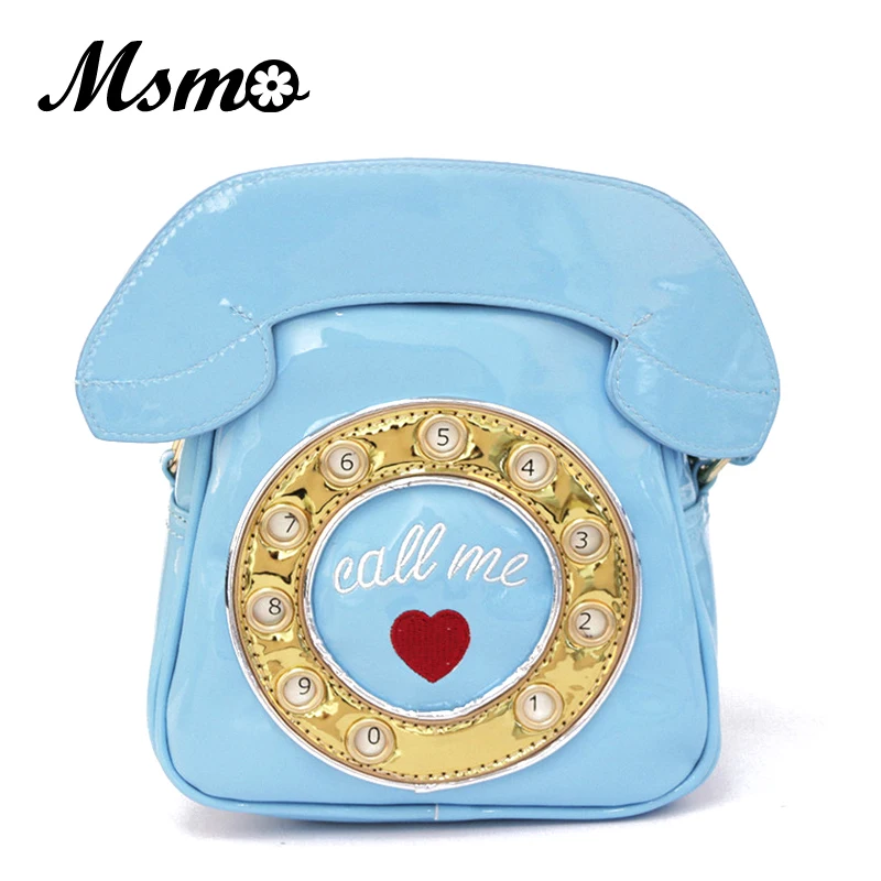 

MSMO Cute Funny Fashion Phone Shape Letters Ladies PU Leather Handbag Women Messenger Bag Flap Crossbody Shoulder Bag Purse
