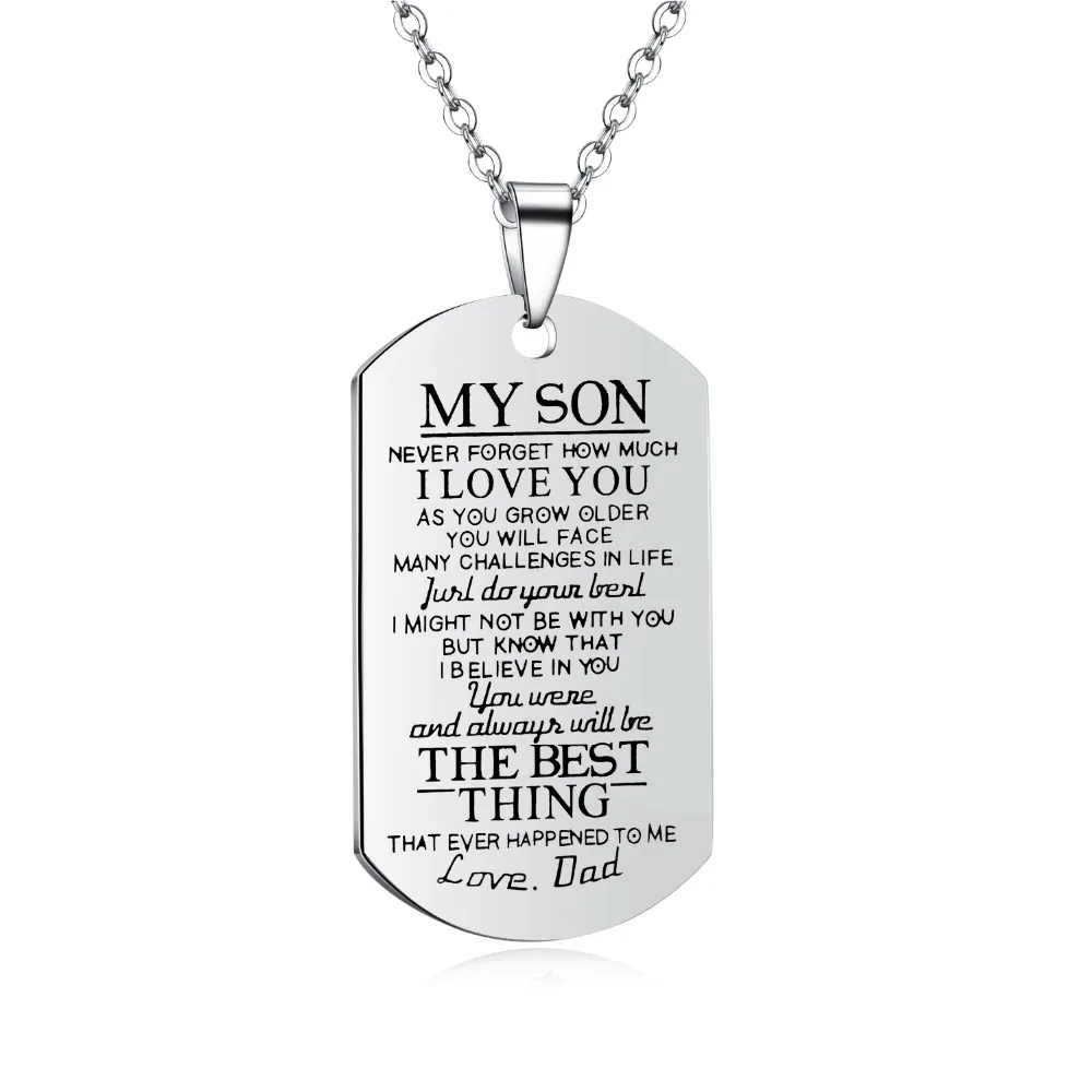 Stainless Steel Mens Military Dog Tags 
