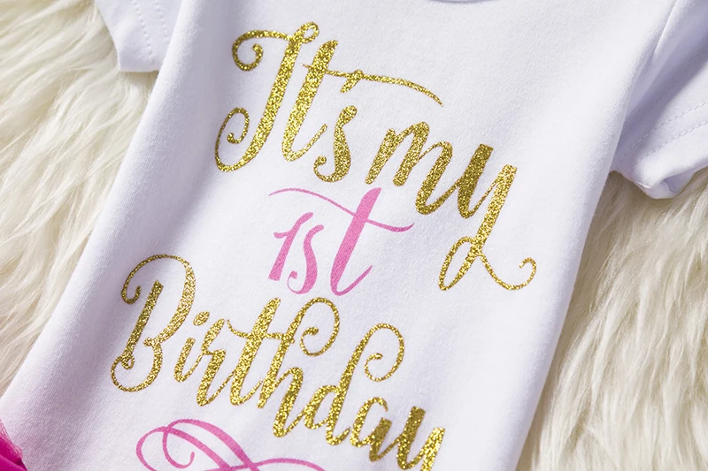 Золото одном Одежда для новорожденных для маленьких девочек s 1 год костюм для Cake Smash Туту платье на день рождения для детей возрастом от 12 мес Little для маленьких девочек Костюмы для детская одежда