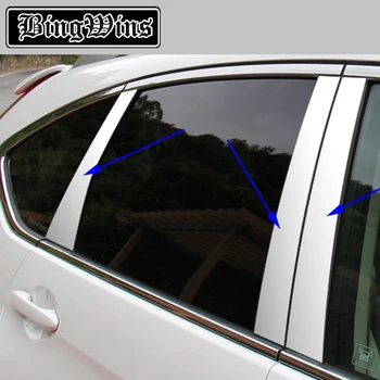 

Car styling stainless Steel Window Trim Sticker For Honda CRV 2015 2016 Windows Frame Trim Sequin Cover decorate Accessories