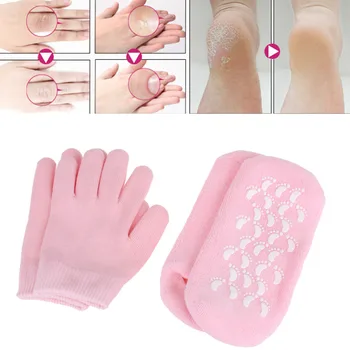 

1 Set Silicone Socks Gloves Reusable SPA Gel Moisturizing Whitening Exfoliating Foot Mask Ageless Smooth Hand Mask Foot Care
