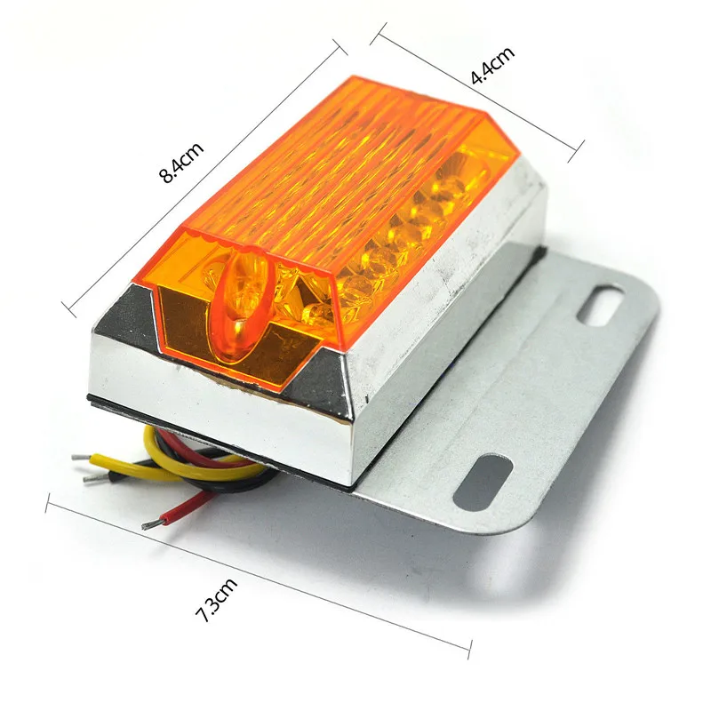 10x Янтарный 15 Светодиодный Боковой габаритный светильник для кабины, лампа для грузовика, прицепа, каравана, внедорожника, квадроцикла