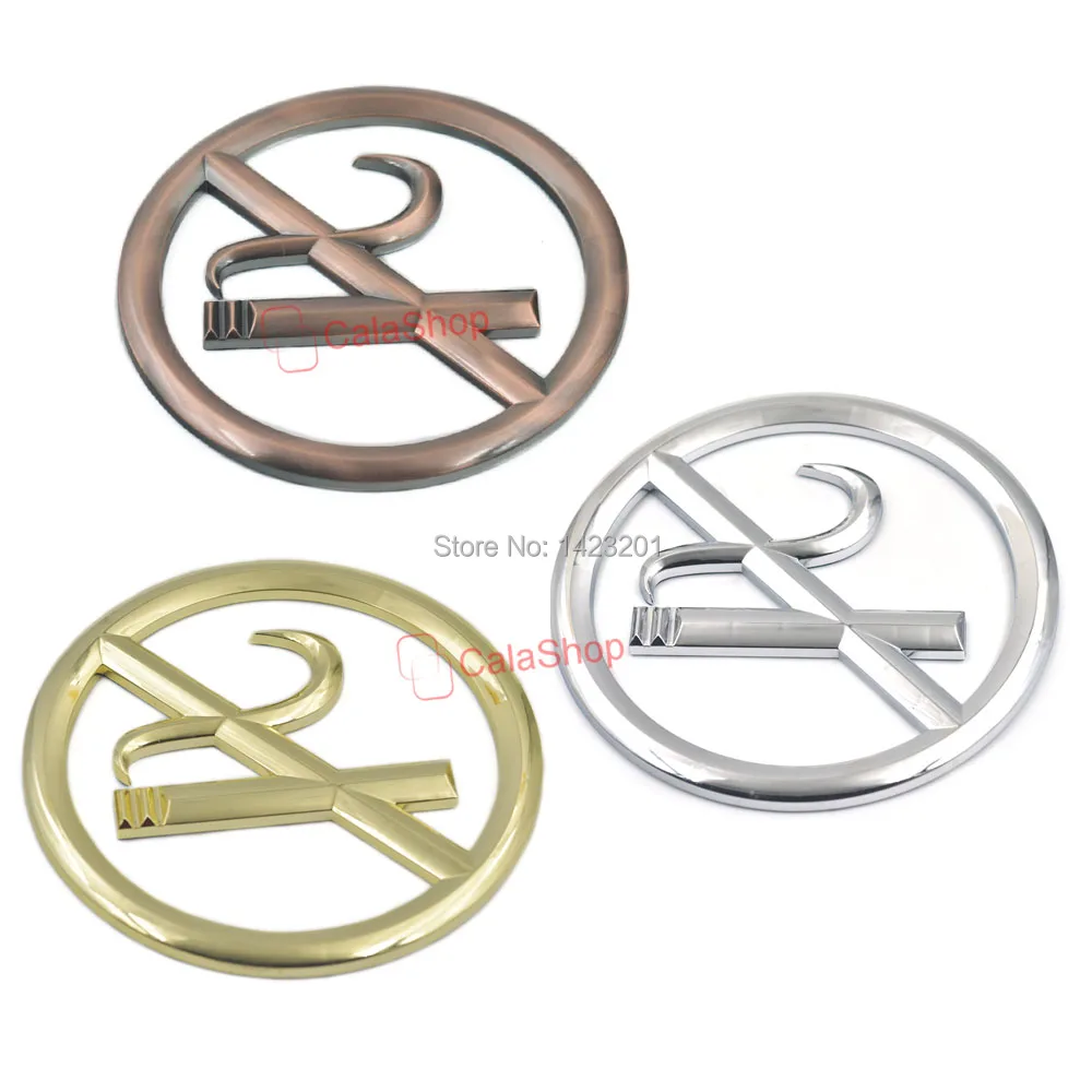 

1 Pcs / Lot 180mm "NO SMOKING" Signs Wall Sticker Warning Sign Round Plaques Public Place Home Decoration