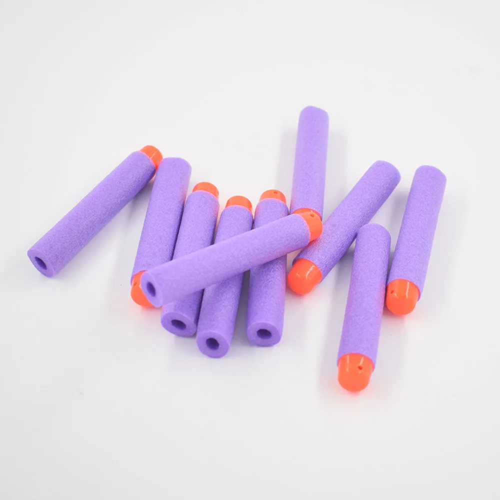 100PcsLot Soft Hollow Hole Head Foam Refill Darts Whistle Sucker Head Bullet Fit for Nerf Gun Soft Bullet Gun (22)