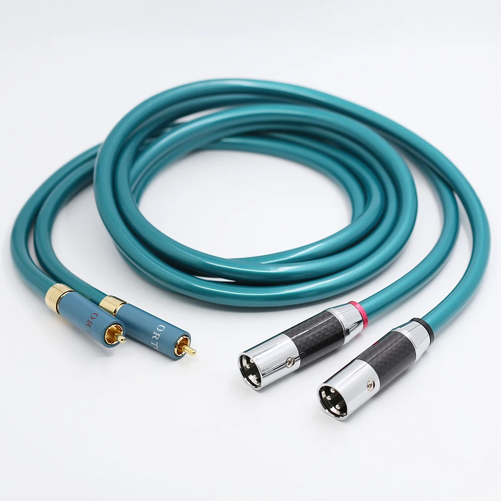 1 Pair Hifi Xlr Male To Rca Male Cable High Purity Occ Hifi 2 Rca To 2