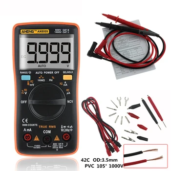 

AN8009 True-RMS Auto Range Digital Multimeter NCV Ohmmeter AC/DC Voltage Ammeter Current Meter temperature measurement New