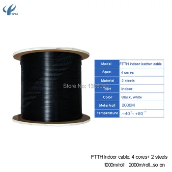 2000m/roll outdoor 4 Core 2 steel FTTH cable singlemode 100%high quality 4 core fiber optic drop cable LSZH sheath best price
2000m/roll outdoor 4 Core 2 steel FTTH cable singlemode 100%high quality 4 core fiber optic drop cable LSZH sheath best price