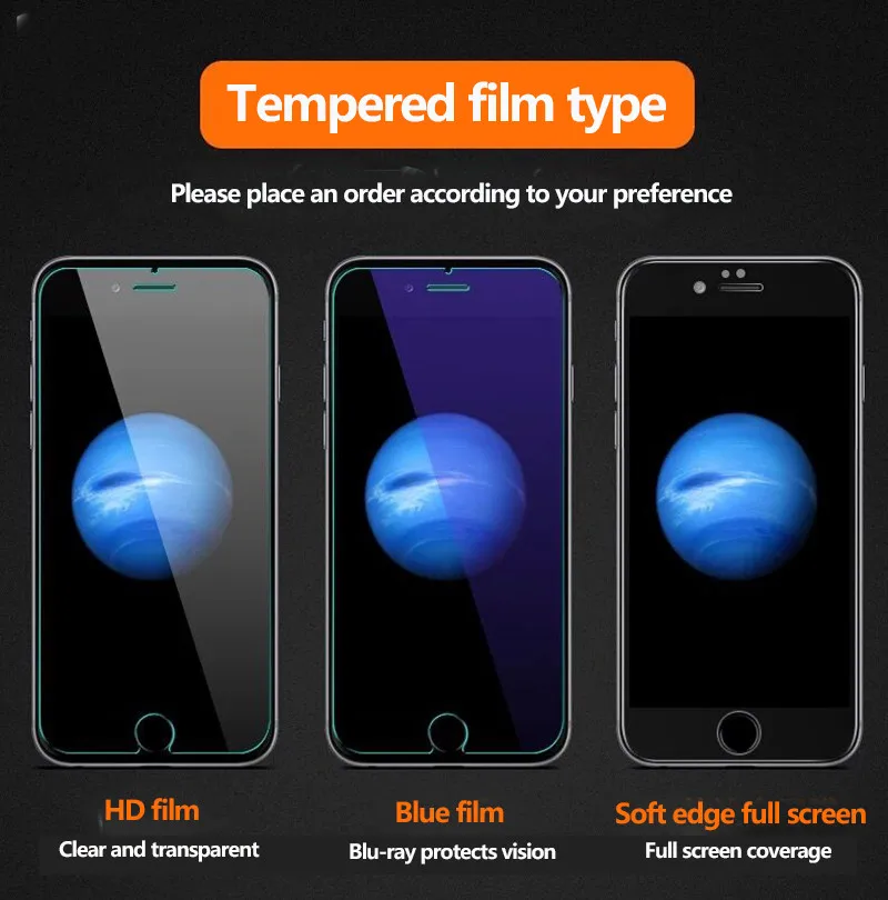 Protective tempered glass for iphone 6 7 5 s se 6 6s 8 plus XS max XR glass iphone 7 8 x screen protector glass on iphone 7 6S 801