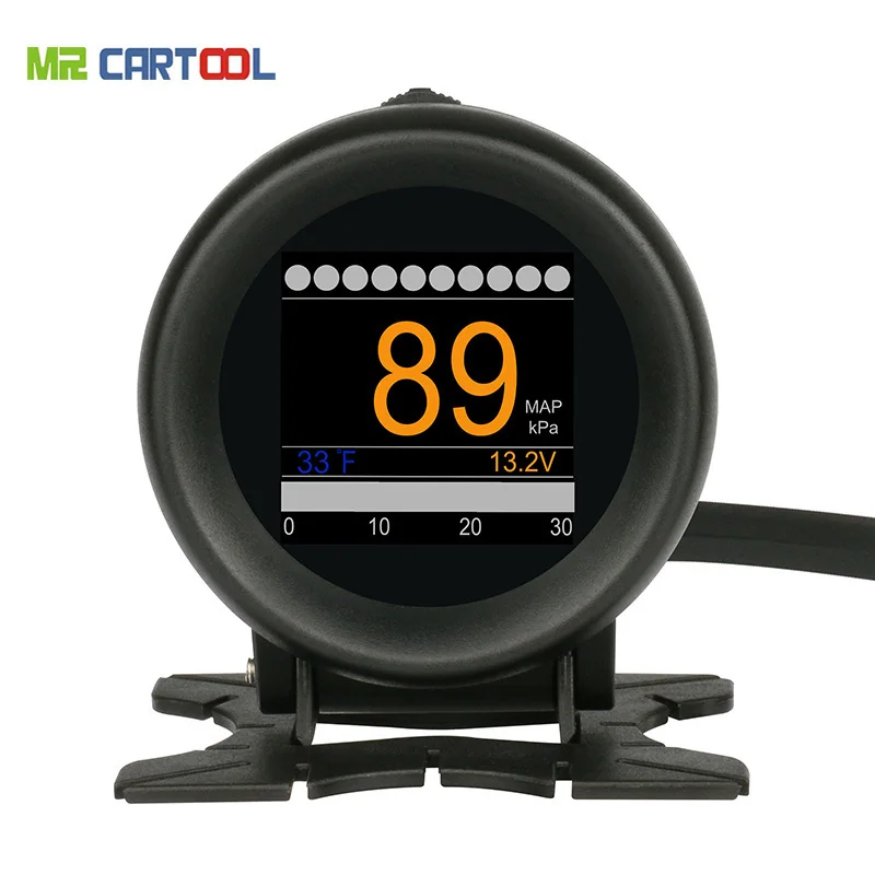 

MR CARTOOL M3 Car OBD2 HUD Head-Up Display GPS Speedometer Overspeed Warning Oil Water Temp Gauge Digital OBD2 Diagnostic Tool