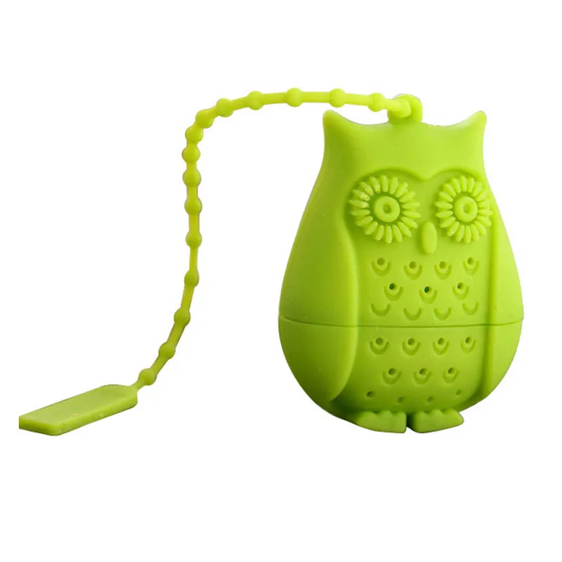 

1pcs High Quality Cute Owl Tea Strainer Food Grade Silicone loose-leaf Tea Infuser Filter Diffuser Fun Cartoon Tea Accessories