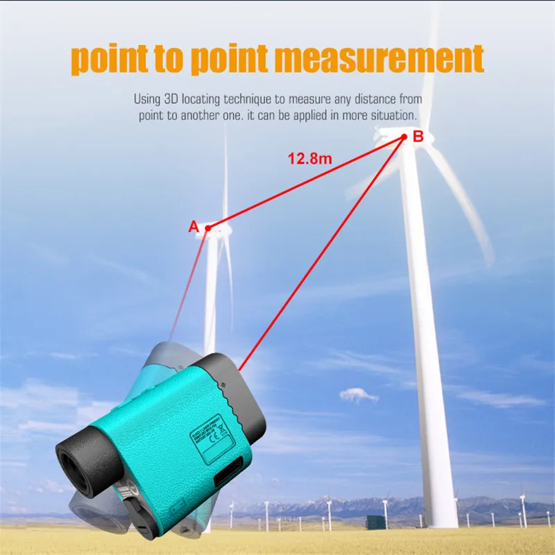 Mileseey PF3S Golf Laser Rangefinder Telescope 600m Laser Distance Meter Golf hunting Laser Range Finder with Flag-Lock 1500m