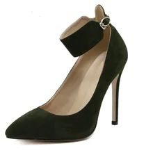Elegant Fashion High Heels Shoes Women stiletto Wedding Dress Pointed Toe Buckle Strap High Heel Pumps Party Shoes