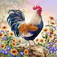 Большой петух художественная ручная роспись креативная цифровая картина маслом DIY живопись по номерам 24 цвета пигментная щетка живопись