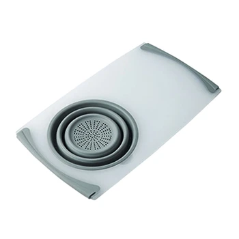 

New 3 In 1 Multi-Function Food Tray Sink Drain Basket Cutting Board Filter Chopping Blocks Meat Vegetable Fruit Basket Storage