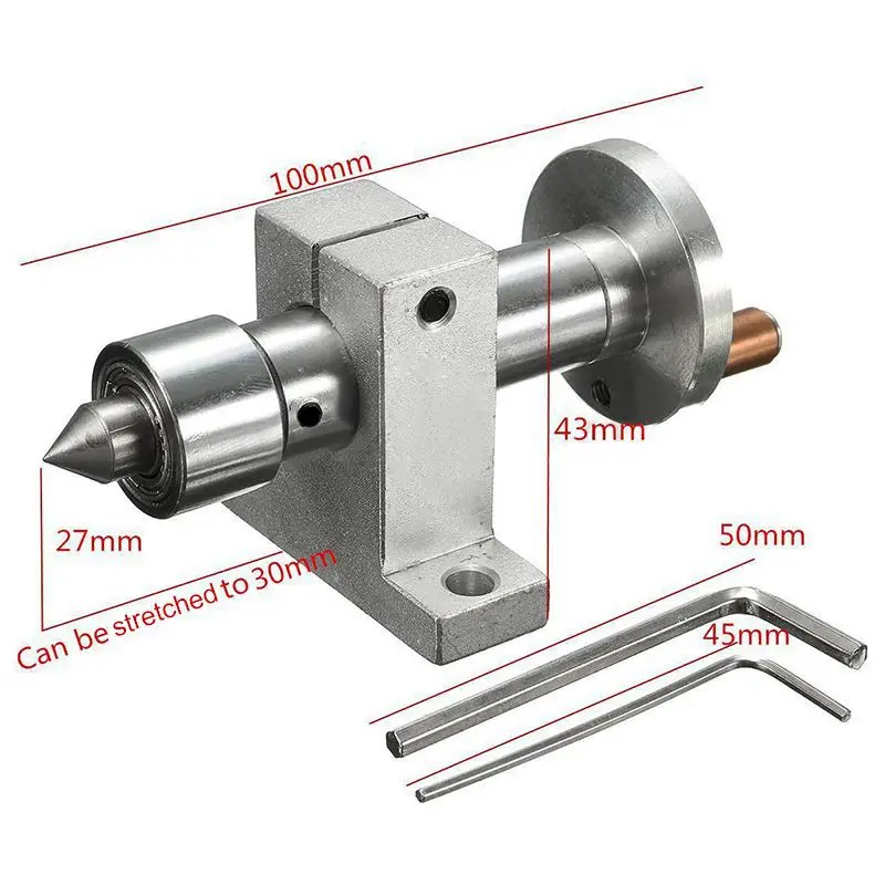 BMBY-New Adjustable Double Bearing Live Revolving Centre DIY For Mini Lathe Machine Woodworking Tool