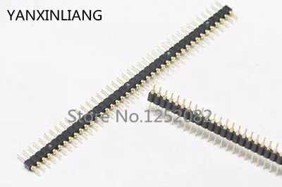 

10Pcs Gold Plated 2.54mm Male 40 Pin Single Row Straight Round Pin Header Strip