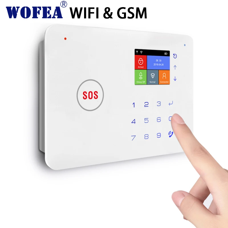 2,4G умный дом безопасности wifi gsm сигнализация Android/IOS приложение сенсорная клавиатура голосовые подсказки SMS и автоматический набор