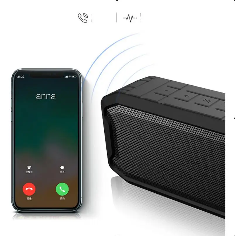 Портативный 5 Вт Bluetooth 5,0 динамик IPX7 водонепроницаемый ванная комната Портативный TF USB флэш-диск