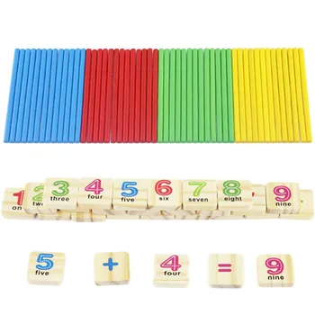 

Children Wooden Numbers Stick Mathematics Early Learning Counting Educational Math Toys for Children Kids Gift