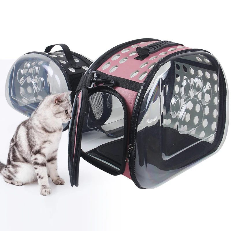 Прозрачная Сумка-переноска для домашних животных, кошек, собак, космическая капсула, складная дышащая дорожная сумка для домашних животных, рюкзак для путешествий, сумка для переноски