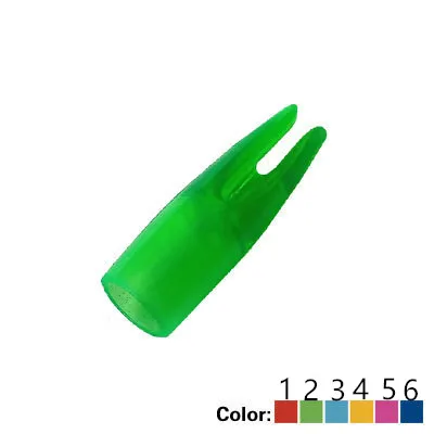 

100 Pcs 6 Color Archery Plastic Arrow Nock Internal For Shaft OD 8.0mm